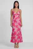 Sage Green Mermaid Floral Wedding Guest Dress with Lace-up Back