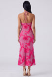 Halter Yellow Keyhole Mermaid Wedding Guest Dress with Appliques