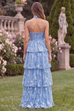 Daffodil A Line Tiered Floral Wedding Guest Dress