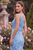 Pink One Shoulder Mermaid Floral Wedding Guest Dress