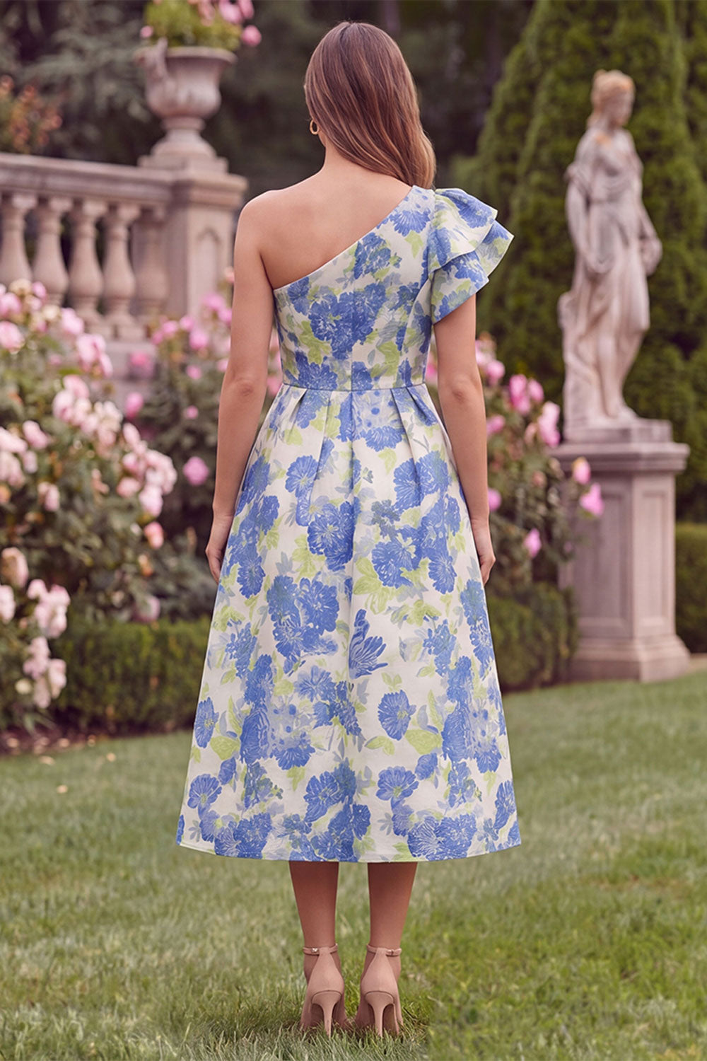one shoulder wedding guest dress midi Women's Satin One Shoulder Wedding Guest Dress Midi Slim Fit