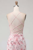 Black Floral Corset Bodycon Sequin Homecoming Dress