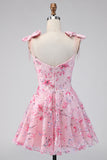 Cute Pink Sequin A Line Homecoming Dress