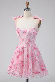Cute Pink Sequin A Line Homecoming Dress
