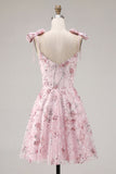 Cute Pink Sequin A Line Homecoming Dress