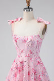 Cute Pink Sequin A Line Homecoming Dress
