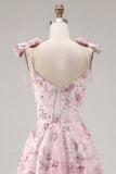 Cute Pink Sequin A Line Homecoming Dress