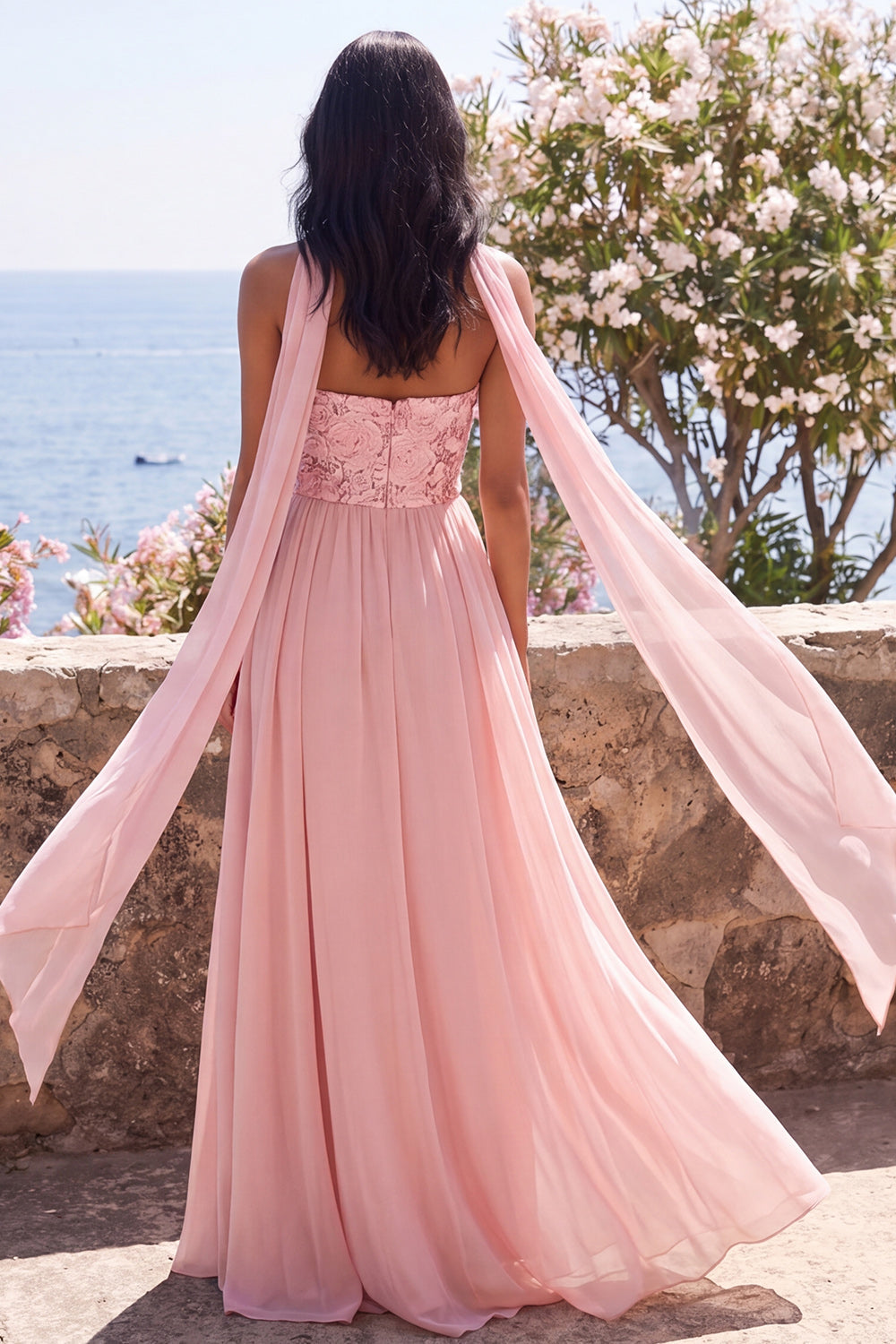 pink a line wedding guest dress ZAPAKA Women Hot Pink Wedding Guest Dress A Line Pleated Chiffon Mother of the Bride Dress, Hot Pink / US10