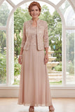 Champagne A Line 2 Piece Mother of the Bride Outfit