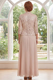 Champagne A Line 2 Piece Mother of the Bride Outfit