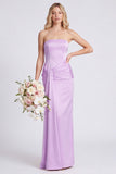 Strapless Mermaid Eucalyptus Bridesmaid Dress with Sash