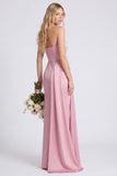 Strapless Mermaid Eucalyptus Bridesmaid Dress with Sash