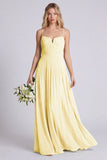 Dusty Sage A Line Spaghetti Straps Chiffon Bridesmaid Dress