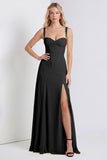 Daffodil Corset A Line Lace-up Back Maxi Dress with Slit