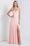 Daffodil Corset A Line Lace-up Back Maxi Dress with Slit