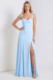 Daffodil Corset A Line Lace-up Back Maxi Dress with Slit