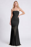 Strapless Daffodil Mermaid Long Formal Dress