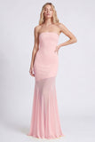 Strapless Daffodil Mermaid Long Formal Dress
