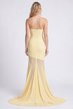 Strapless Daffodil Mermaid Long Formal Dress