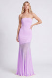 Strapless Daffodil Mermaid Long Formal Dress