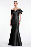 Light Blue Mermaid Off the Shoulder Mother of the Bride Dress with 3D Flowers