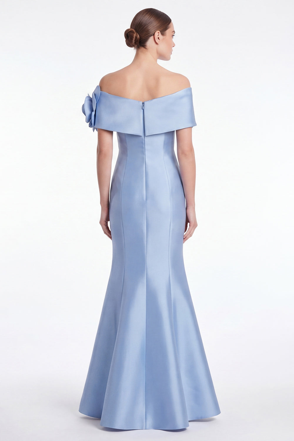 light blue dress mother of the bride Sky Blue Mother Of Bride Dress A-Line Lace Top 3/4 Length Sleeves Chiffon Mother Of The Bride Dress