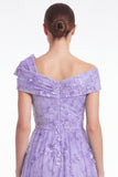 Light Blue Off the Shoulder A Line Floral Appliqued Mother of the Bride Dress