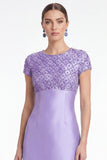 Light Plum Beaded A Line Mother of the Bride Dress
