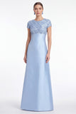 Light Plum Beaded A Line Mother of the Bride Dress