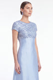 Light Plum Beaded A Line Mother of the Bride Dress