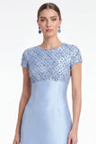 Light Plum Beaded A Line Mother of the Bride Dress