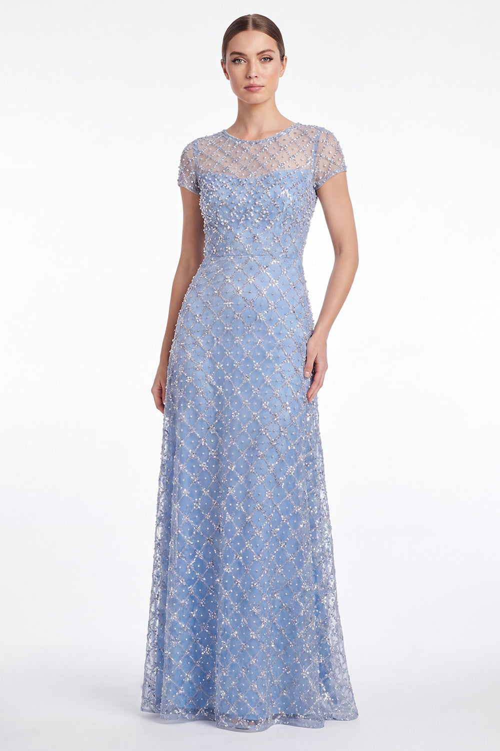 sky blue mother of the bride dress Dresses Sweep/Brush Train V-Neck Long Sleeves Mother Of The Bride Step into the spotlight with our Sky Blue Prom Dress Sky Blue Asymmetric Neckline Pencil
