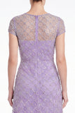 Sky Blue A Line Round Neck Mother of the Bride Dress with Beadings