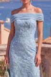 Sage Green Off the Shoulder Floral Midi Wedding Guest Dress with Beading