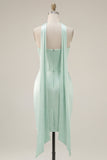 Mint Bodycon Strapless Corset Homecoming Dress with Slit