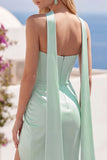 Mint Bodycon Strapless Corset Homecoming Dress with Slit