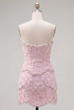 Sweetheart Bodycon Blue Homecoming Dress with Beading