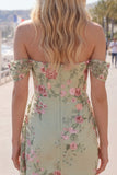Black Off the Shoulder Floral Embroidered Bodycon Homecoming Dress with Sash
