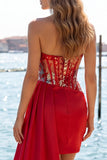 Sweetheart Bodycon Ruched Sequin Corset Black Homecoming Dress with Sash