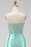 Pink Sweetheart Beaded Satin Ruched Corset Homecoming Dress with Sash