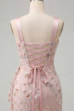Delicate Apricot Bodycon Ruched Corset Homecoming Dress with Lace-up Back