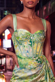 Delicate Apricot Bodycon Ruched Corset Homecoming Dress with Lace-up Back