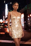 Sparkly Silver Corset Bodycon Short Homecoming Dress with Lace-up Back