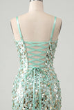 Sparkly Silver Corset Bodycon Short Homecoming Dress with Lace-up Back