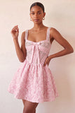 Mint Green A Line Corset Jacquard Pearl Beaded Short Homecoming Dress