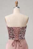 Champagne Sequin Bodycon Sweetheart Homecoming Dress