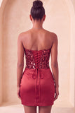 Champagne Sequin Bodycon Sweetheart Homecoming Dress