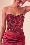 Champagne Sequin Bodycon Sweetheart Homecoming Dress
