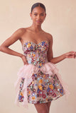 Sequin Corset A Line Sweetheart Red Homecoming Dress with Ruffles