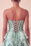 Sequin Corset A Line Sweetheart Red Homecoming Dress with Ruffles